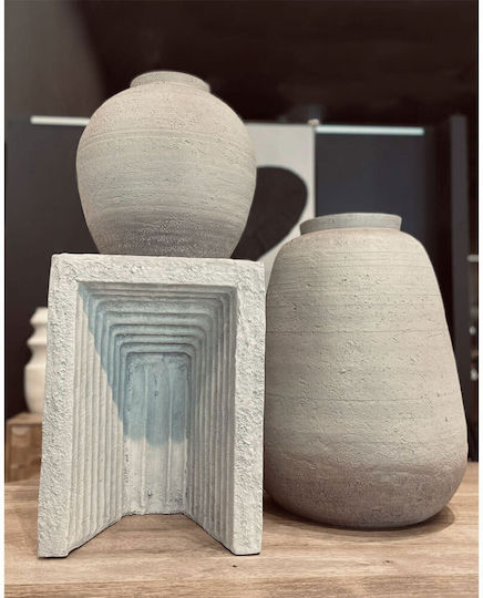 InTheBox Βάζο Δαπέδου Κεραμικό Μπεζ Φ43xΥ61cm