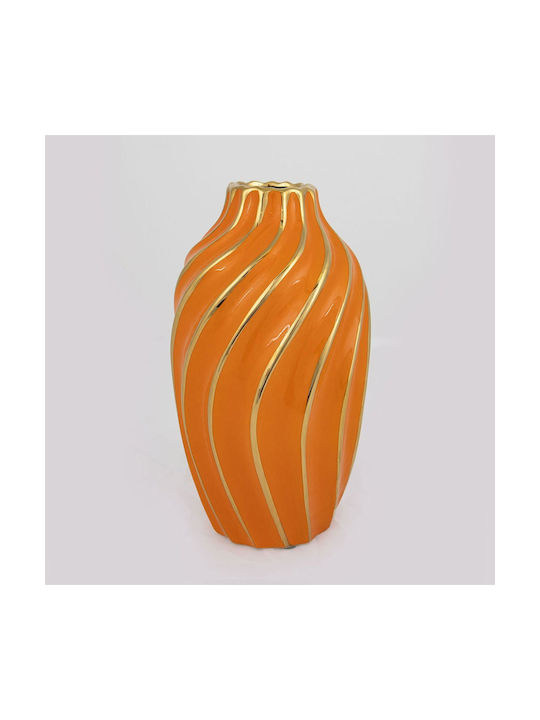 Διακοσμητικό Βάζο Keramik Orange 14x14x24.5cm 1Stück