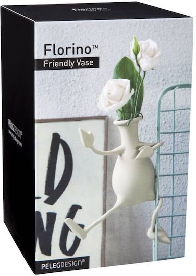 Peleg Design Διακοσμητικό Βάζο Kunststoff Florino Gray 1Stück