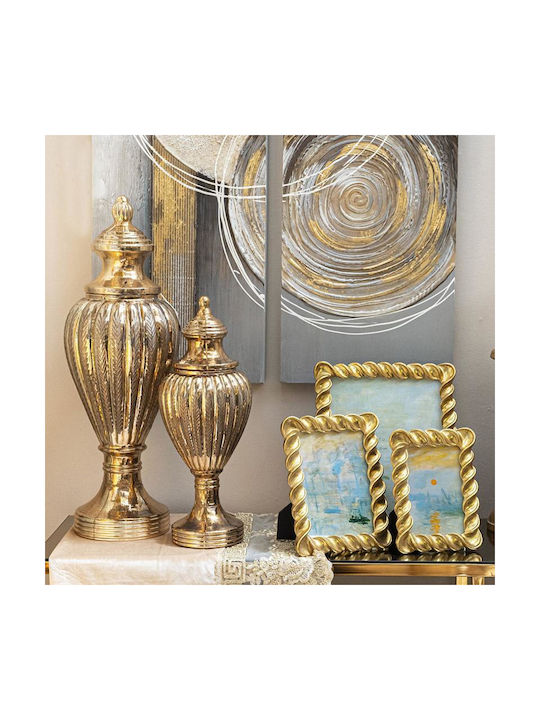 Fylliana Διακοσμητικό Βάζο Glas Fl7544 Gold 20x55cm 1Stück