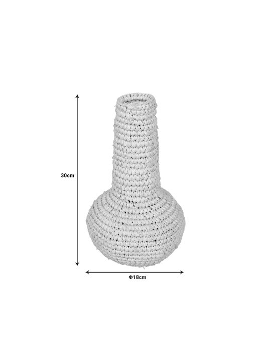 Inart Decorative Vase Sannery Beige 18x18x30cm