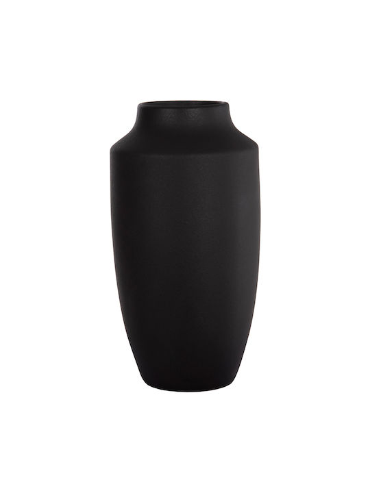 HomeMarkt Διακοσμητικό Βάζο Κεραμικό Galad Μαύρο Φ16xΥ32cm