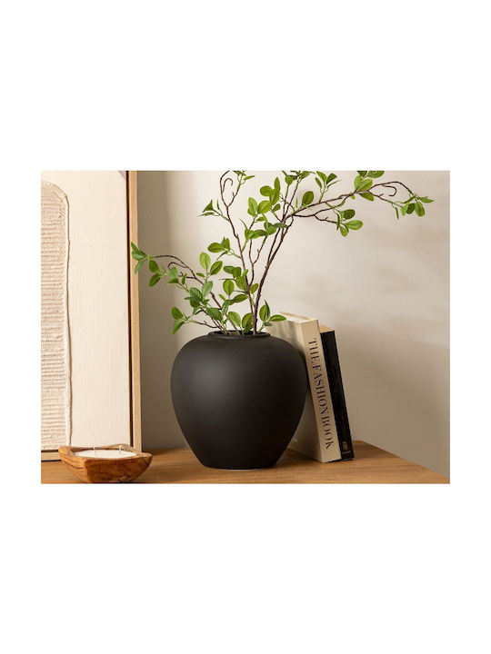 Atmosphera Decorative Ceramic Vase Rily Black Φ22xH22cm