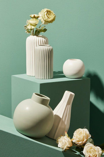 Bizzotto Διακοσμητικό Βάζο Κεραμικό Althea Γκρι Φ16xΥ16cm