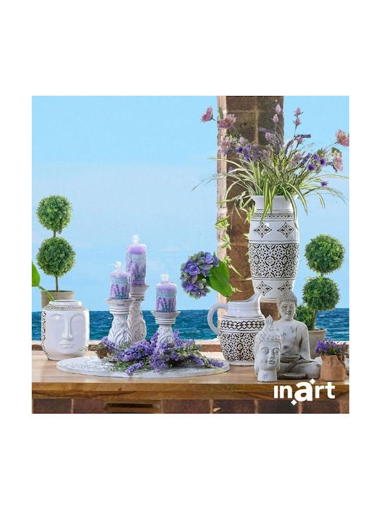 Inart Decorative Vase Face White 18x18x21cm