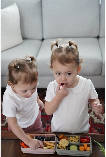 Melii Snackle Box Mini Πλαστικό Παιδικό Δοχείο Φαγητού Γκρι