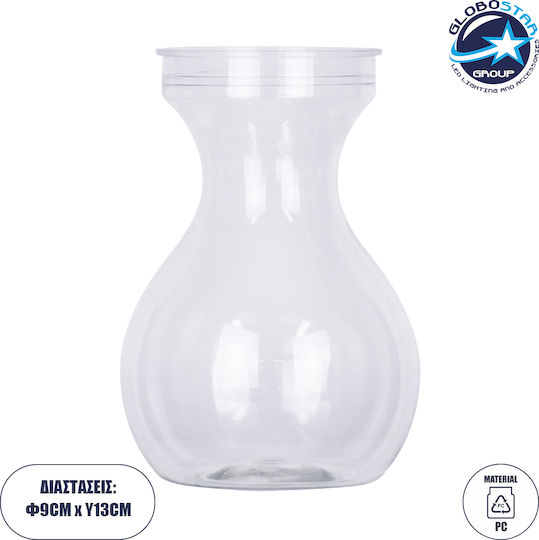 GloboStar Decorative Vase Grace Transparent 9x9x13cm