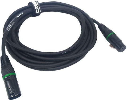 Cobra Кабел XLR мъжки - XLR женски Черен 5м DMX0-05G