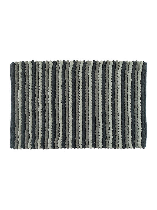San Lorentzo Bath Mat Cotton Oval Flaffy 170029GREY Gray 50x80cm