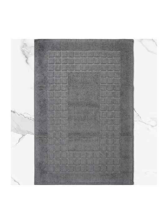 San Lorentzo Bath Mat Cotton Chess 2800B Grey 50x75cm
