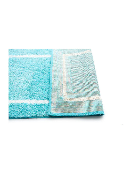 Sdim Non-Slip Bath Mat Cotton Space 801-4585-001 001 Petrol 45x85cm