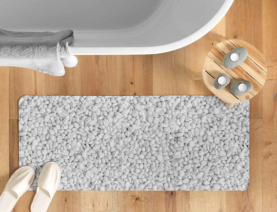 Kipper Πατάκι Μπάνιου Microfiber Leandra 3574388021348 Γκρι 50x120εκ.