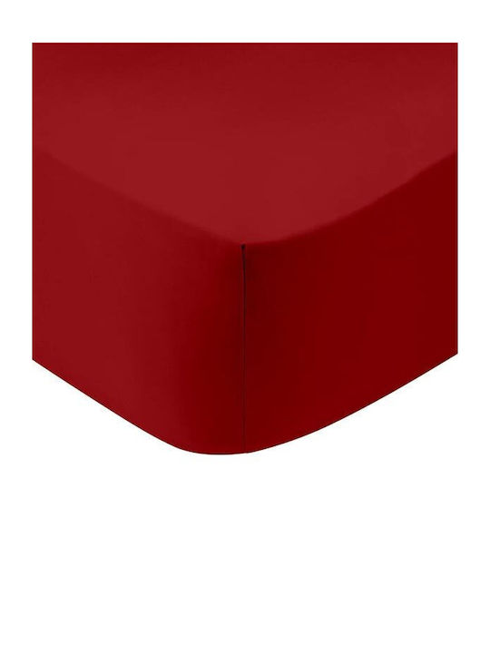 Sunshine Чаршаф Кралица с Ластик 160x200+30см. Cotton Feelings 151 113 Red