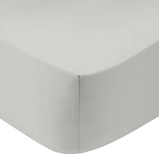 Sunshine Bettlaken King Size mit Gummiband 180x200+30cm. Cotton Feelings 106 Light Grey