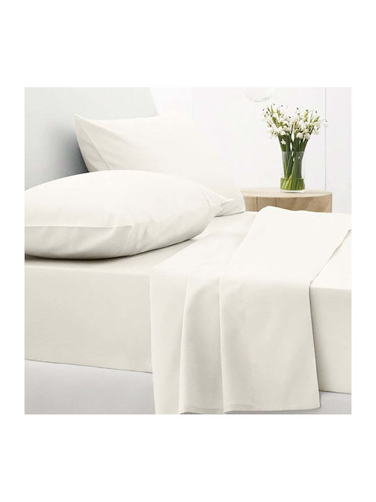 Sunshine Cotton Feelings 151 Σετ Σεντόνια Υπέρδιπλα με Λάστιχο 170x205+30εκ. White 100 (4τμχ)