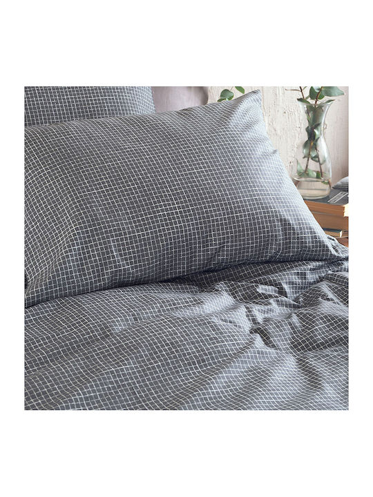 Rythmos Pacify Σετ Σεντόνια Υπέρδιπλα 230x270εκ. Γκρι (4τμχ)