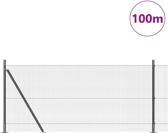 vidaXL Συρματόπλεγμα Σετ Γκρι 1x100m