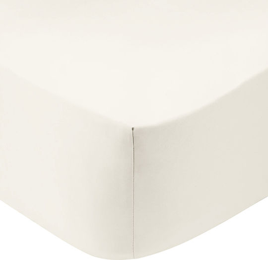 Sunshine Sheet King Size with Elastic 180x200+30cm. Cotton Feelings 151 White
