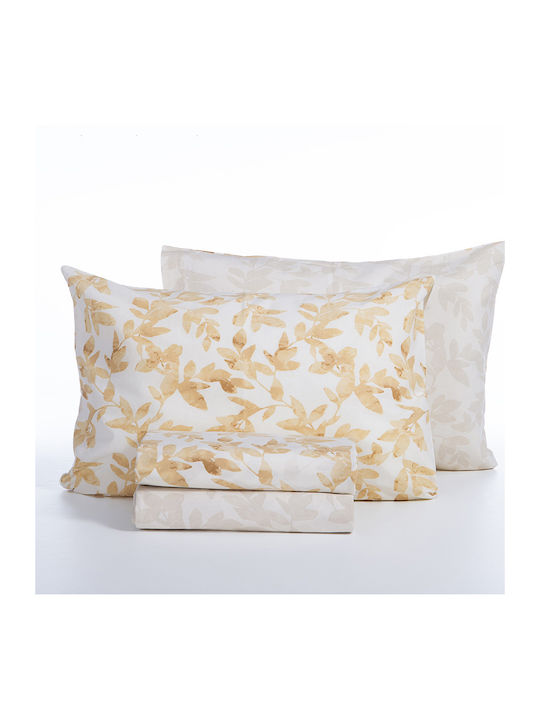 Nef-Nef Homeware Sencil Σετ Σεντόνια Υπέρδιπλα 240x270εκ. Χρυσό (4τμχ)