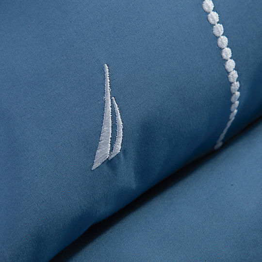 Nef-Nef Homeware Сет Чаршафи 270x280см. Nautica Wave Solid Син 4бр