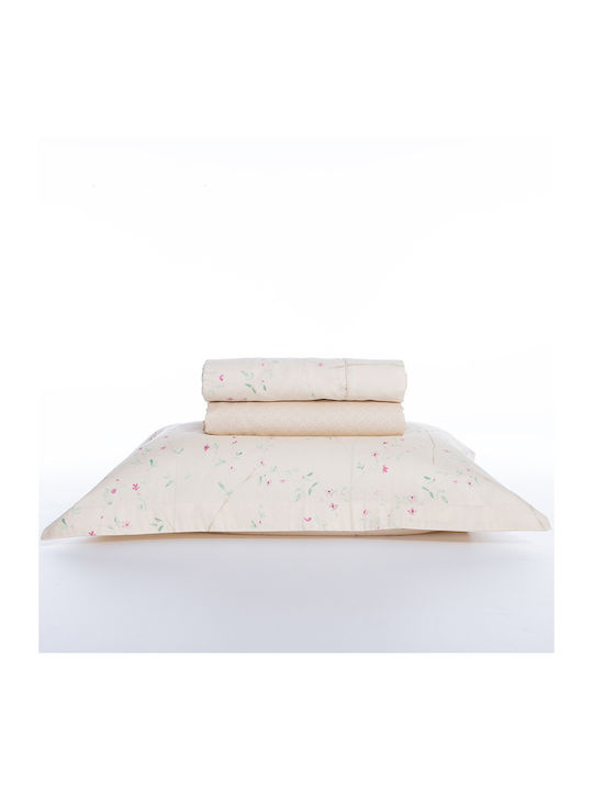 Nef-Nef Homeware Kiara Σετ Σεντόνια King Size 270x280εκ. Salmon (4τμχ)