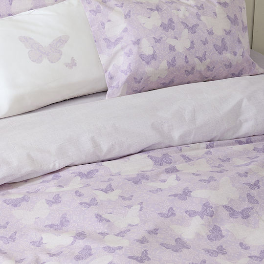 Nima Set Cearșafuri 240x260cm. Beta Pink, Lilac 4buc