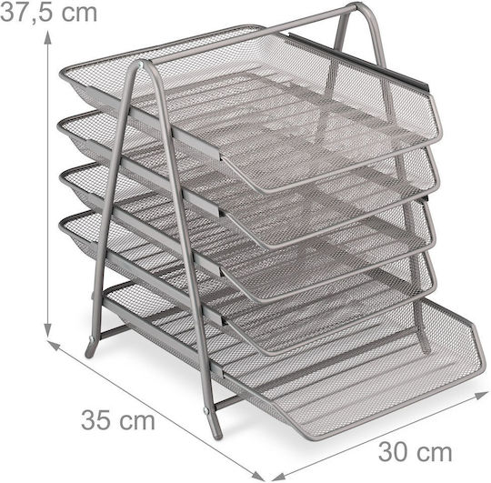 Dokumenten-Organizer Büro 5 Fächer 37,5 x 30 x 35 cm