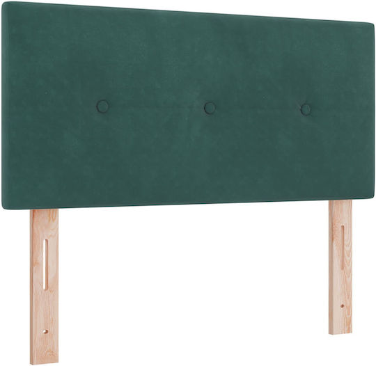 Ein Einzelbett Mit Samt Dunkelgrün mit Lattenrost & Matratze 80x200cm