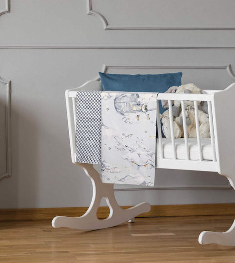 Greenwich Polo Club Baby Sheets Set Cradle Cotton Gray 70x120cm 2pcs