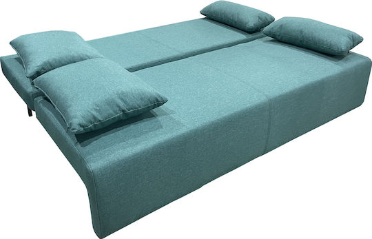 Urban Dreisitzer Sofa Bett mit Stauraum Türkis 194x93x72cm