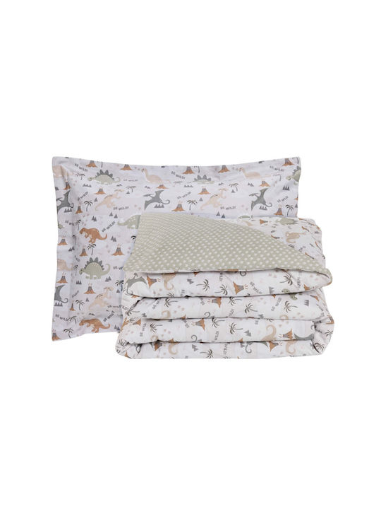 Das Home Σετ Σεντόνια Μονά Βαμβακερά Beige, Olive 170x260cm 3τμχ