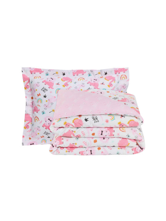 Das Home Σετ Σεντόνια Μονά Βαμβακερά Pink, White 170x260cm 3τμχ
