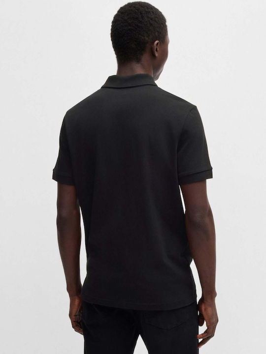Polo Short Sleeve Black Blouse
