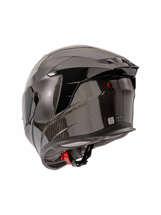 Nova Racing FF936S Track Rider Gloss Carbon Motorcycle Helmet Full Face ECE 22.06 1390gr with Sunvisor