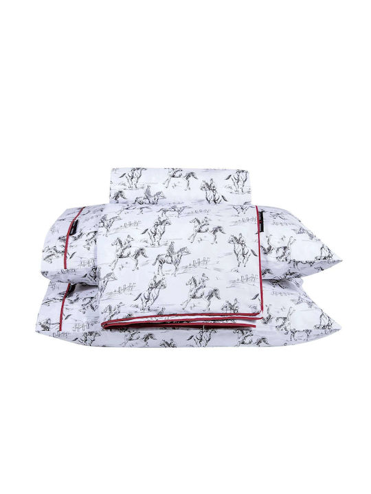 Greenwich Polo Club Сет Чаршафи 240x260см. 2263 Black, White 4бр