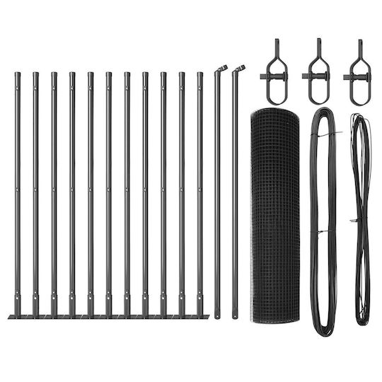 vidaXL Garden Fencing Material 1pcs Gray