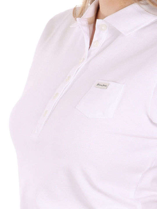 Women's Polo Blouse Short Sleeve White