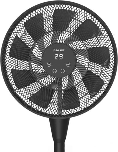 Eurolamp Pedestal Fan 25W Black