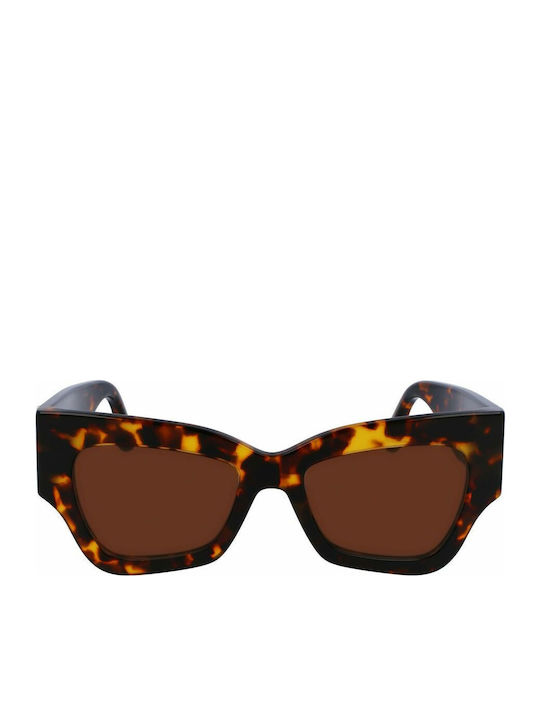 Victoria Beckham Damen Sonnenbrille mit Braun Kunststoff Gestell und Braun Linse