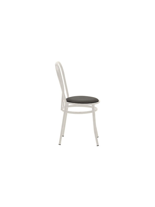 Wien Dining Room Metallic Chair Ecru/black