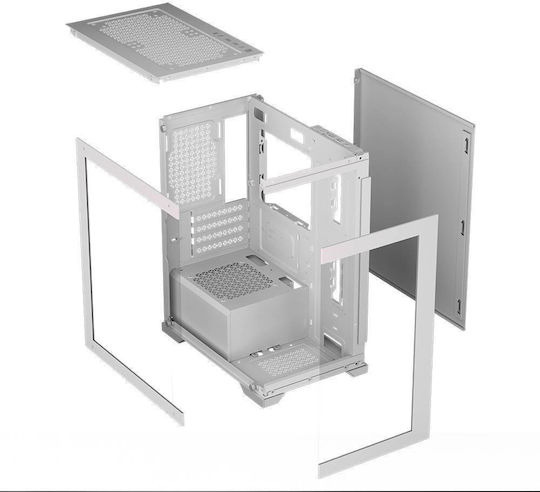 Armaggeddon Aquaron Gaming Midi-Turm Computergehäuse mit Seitenfenster Rosa
