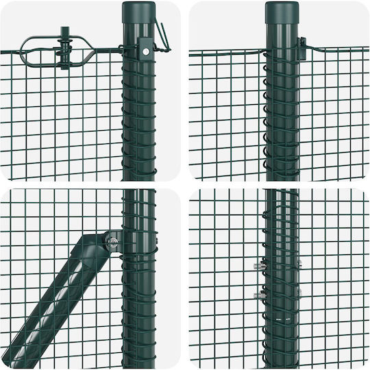 vidaXL Plasă de sârmă Module Verde 1.5x25m