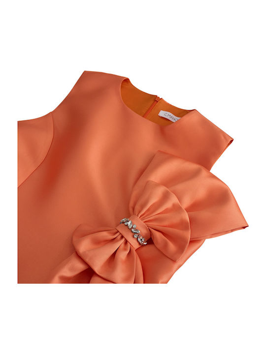 Summer Mini Dress for Wedding and Christening Orange