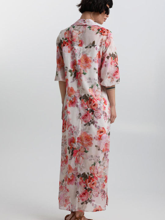 Rochii De Vară Pentru Femei Maxi Rochie-Cămașă Roz