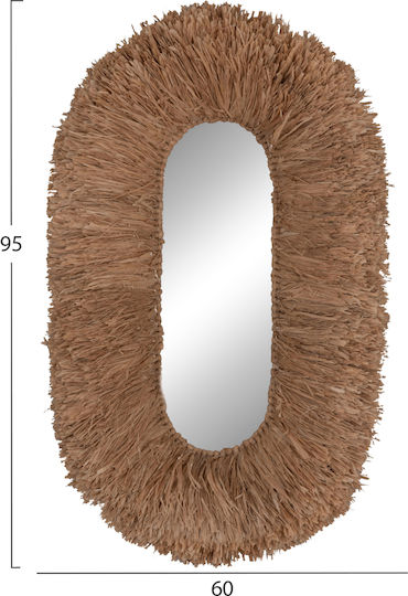 HomeMarkt HM4711 Καθρέπτης Οβάλ Μπεζ 95x60cm HomeMarkt HM4711 Καθρέπτης Οβάλ Μπεζ 95x60cm