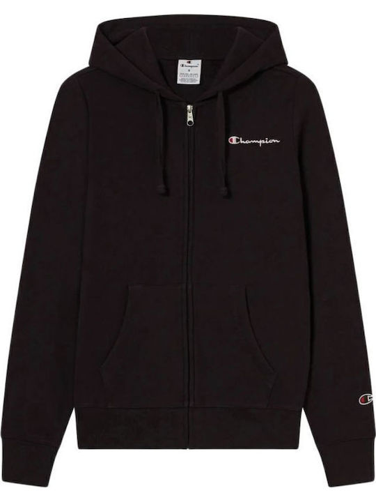 Women's Sweatshirt Jacket Hooded Black