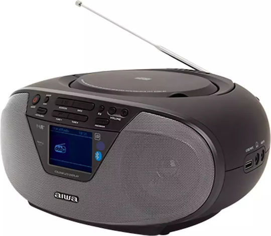 Aiwa Dab+ Преносима Аудиосистема с Bluetooth CD USB Радио Черен
