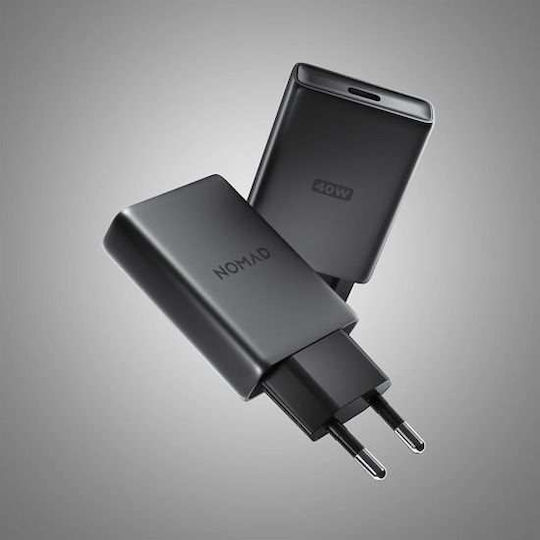 Nomad Φορτιστής Χωρίς Καλώδιο GaN με Θύρα USB-C 40W Power Delivery Μαύρος (Slim)