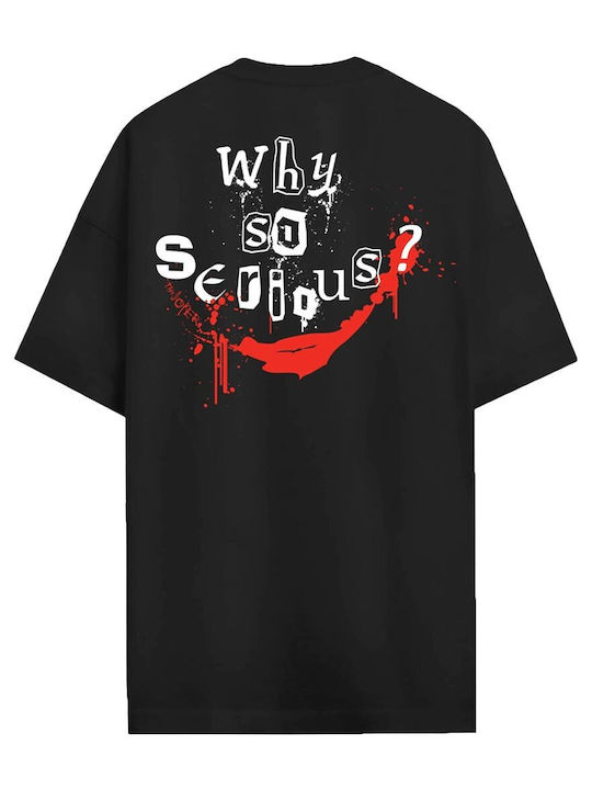 Cotton Division Dc Comics Oversize T-shirt Black Why So Serious? Mdcto001