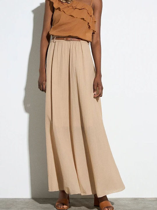Hoch tailliert Maxi Rock Sand